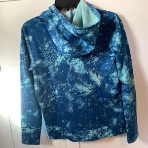 Jacket Fleece hoodie all in motion new color blue and white size Large 12/14